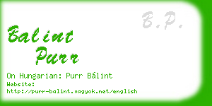 balint purr business card