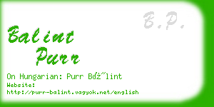 balint purr business card